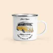 Home Is Where We Park It - Personalized Enamel Mug