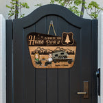Home Is Where You Park It - Cartoon Version - Personalized Custom Shaped Wood Sign