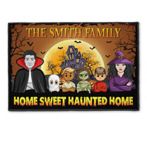 Home Sweet Haunted Home - Personalized Doormat - Halloween Gift For Family, Couple, Friends