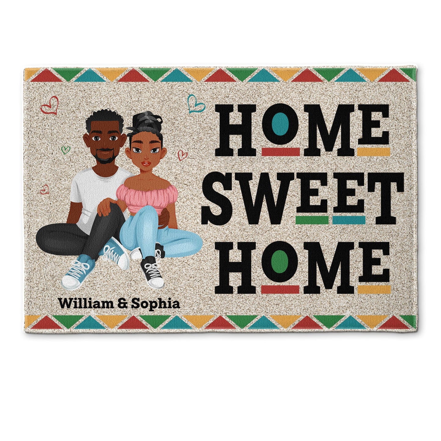 Home Sweet Home Couples - Personalized Doormat