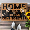 Home Where Ho &amp; Me Come Together - Personalized Doormat