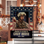 Honoring The Memory Of - Personalized Photo Garden Flag