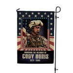 Honoring The Memory Of - Personalized Photo Garden Flag