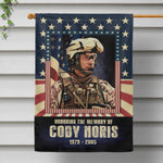Honoring The Memory Of - Personalized Photo Garden Flag