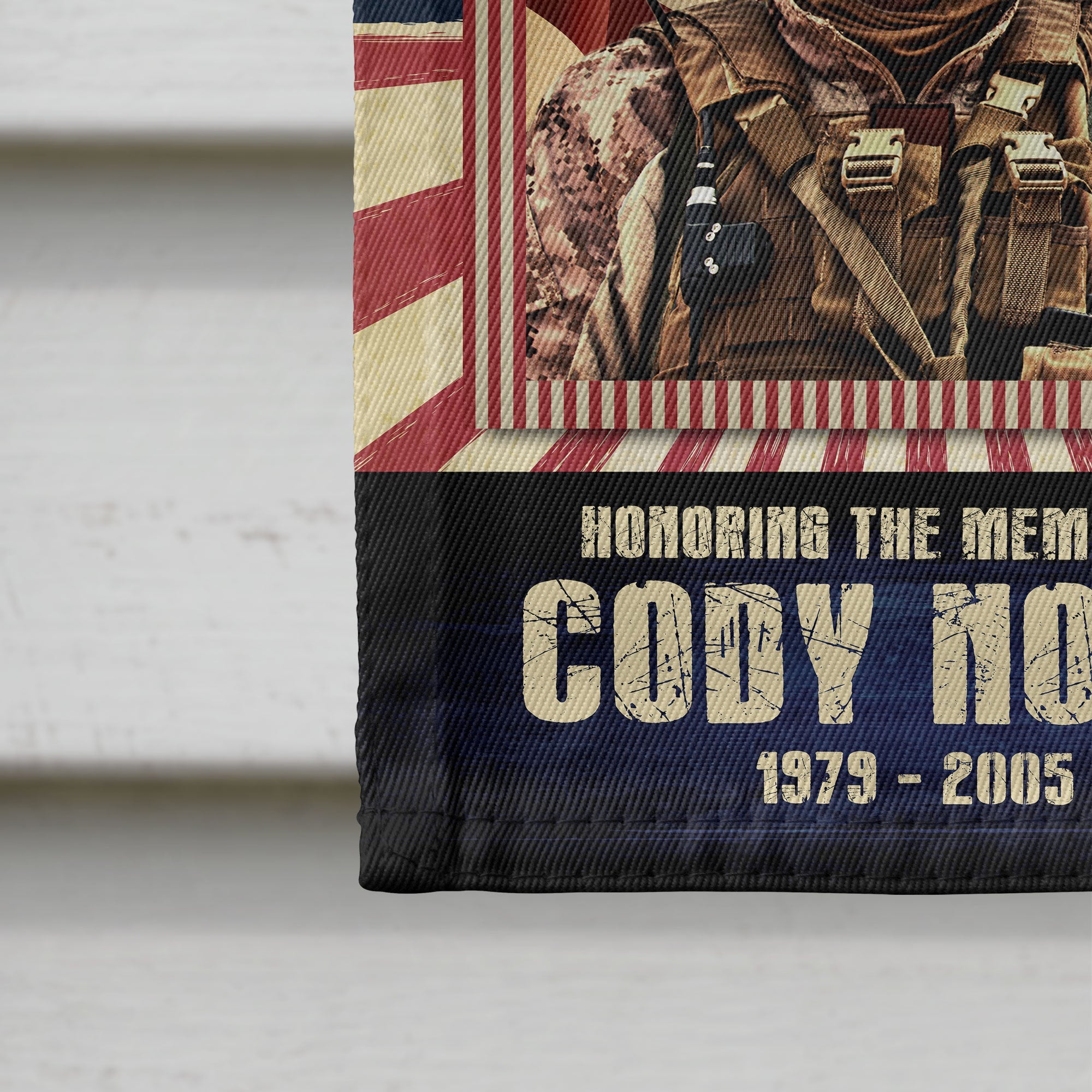 Honoring The Memory Of - Personalized Photo Garden Flag