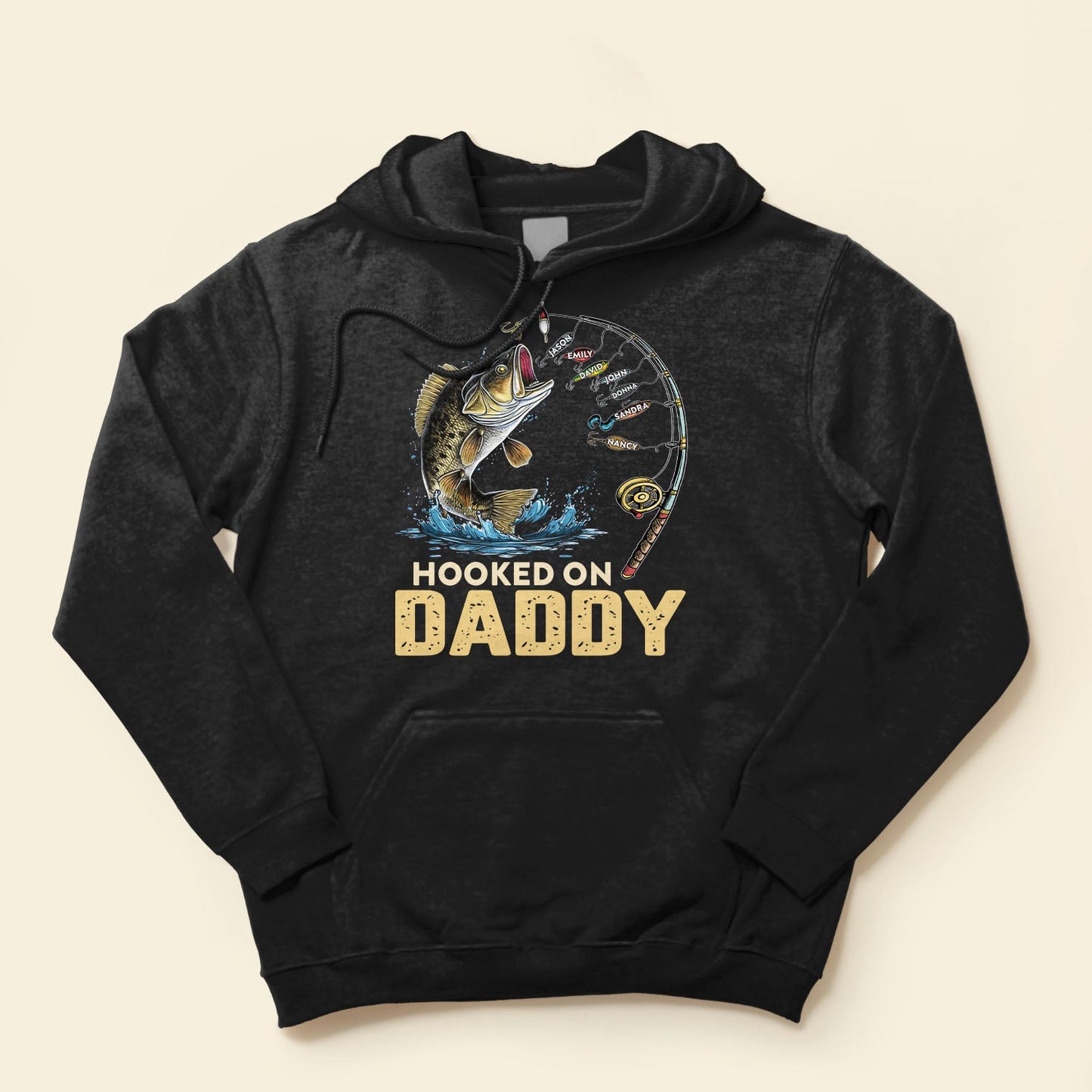 Hooked On Daddy, Grandpa, Papa - Personalized Shirt