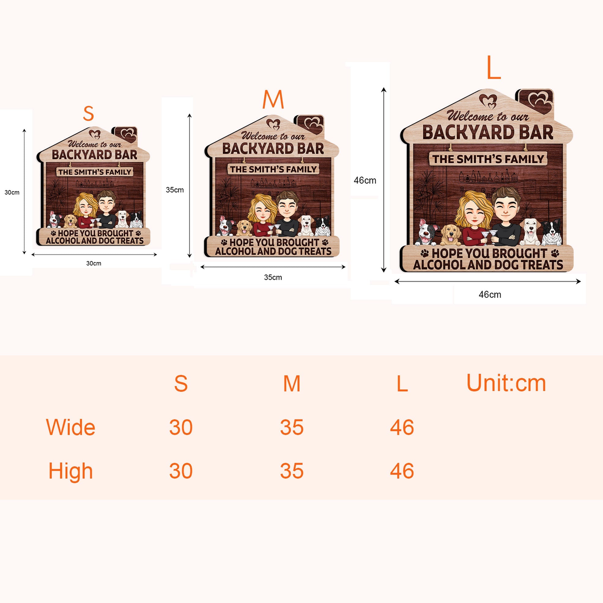Hope You Brought Alcohol & Pet Treats - Personalized Custom Shaped Wood Sign