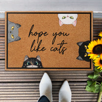 Hope You Like Cats - Funny Version - Personalized Doormat
