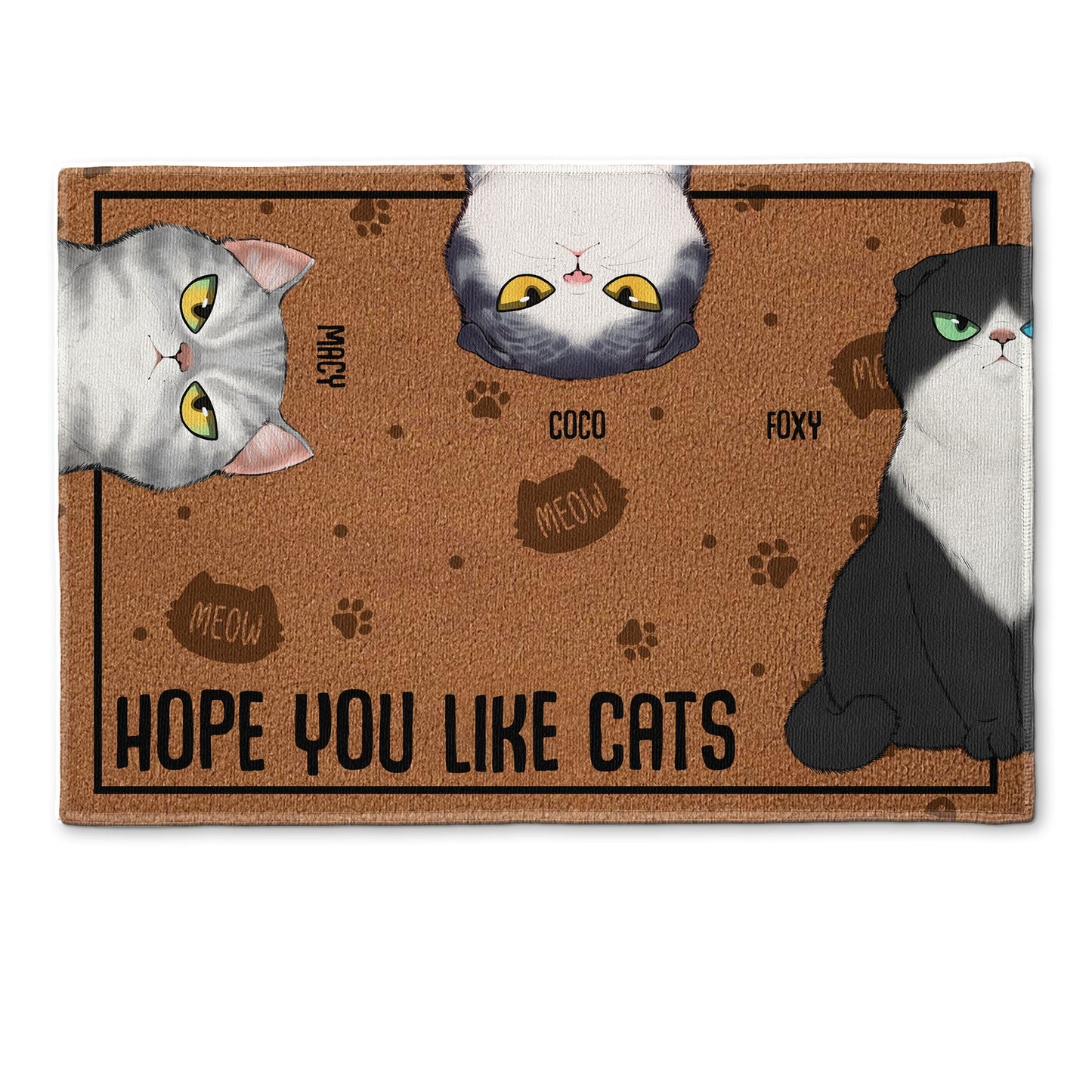 Hope You Like Cats - Personalized Doormat