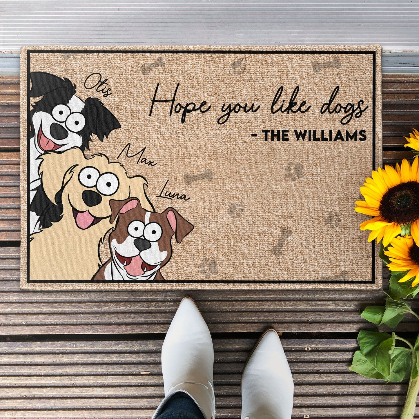 Hope You Like Fur Babies - Funny Version - Personalized Doormat