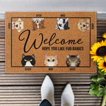 Hope You Like Fur Babies - New Version - Personalized Doormat