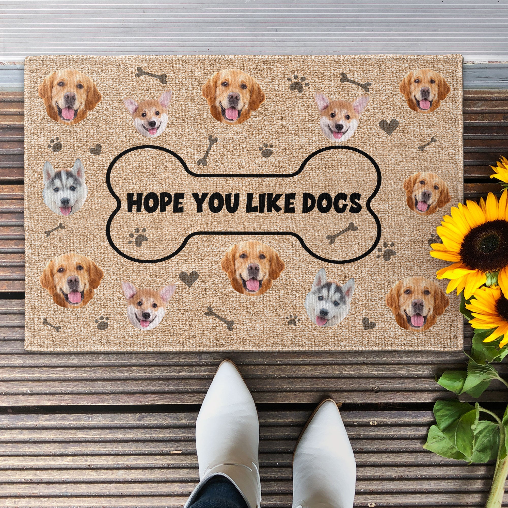 Hope You Like Furbabies - Personalized Photo Doormat