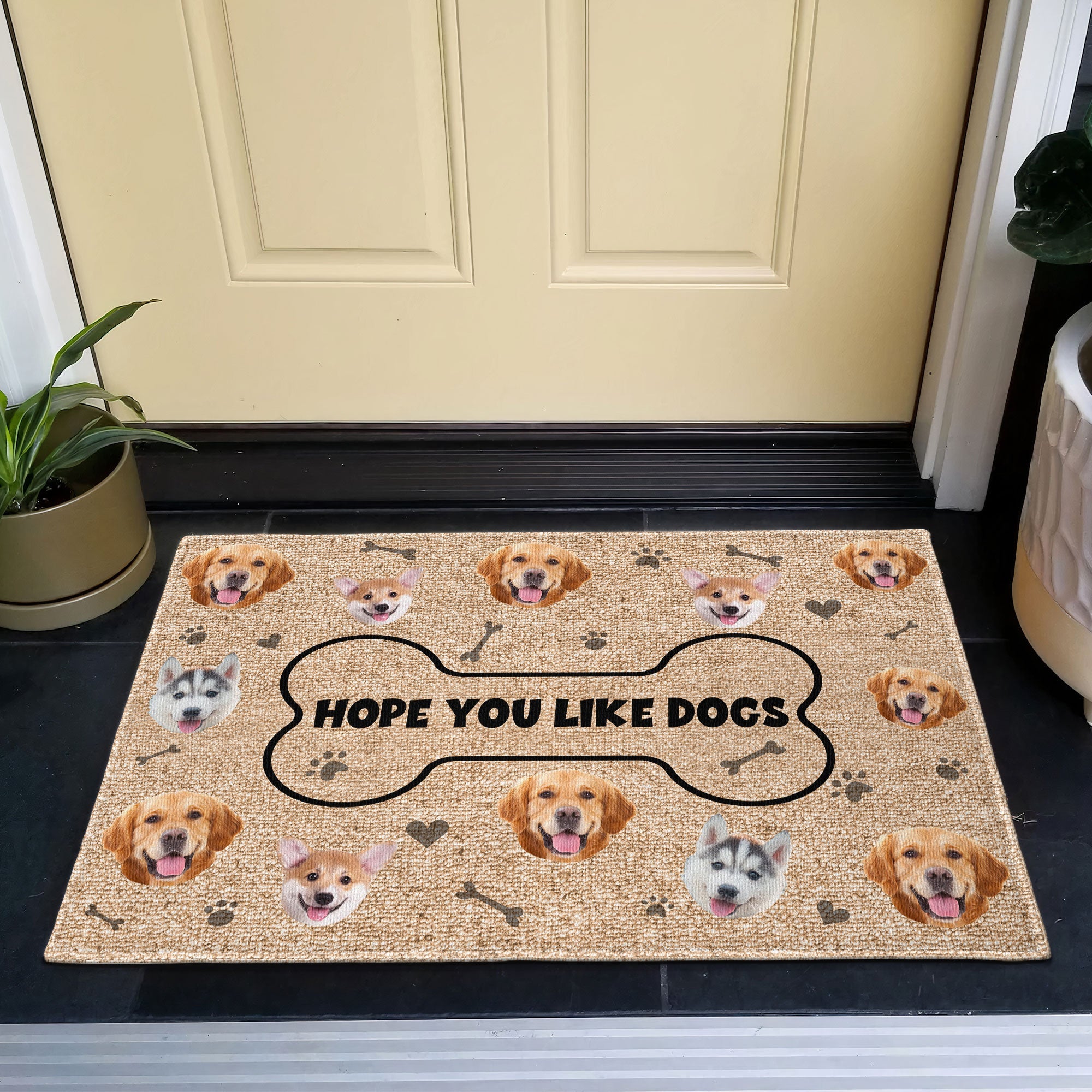 Hope You Like Furbabies - Personalized Photo Doormat