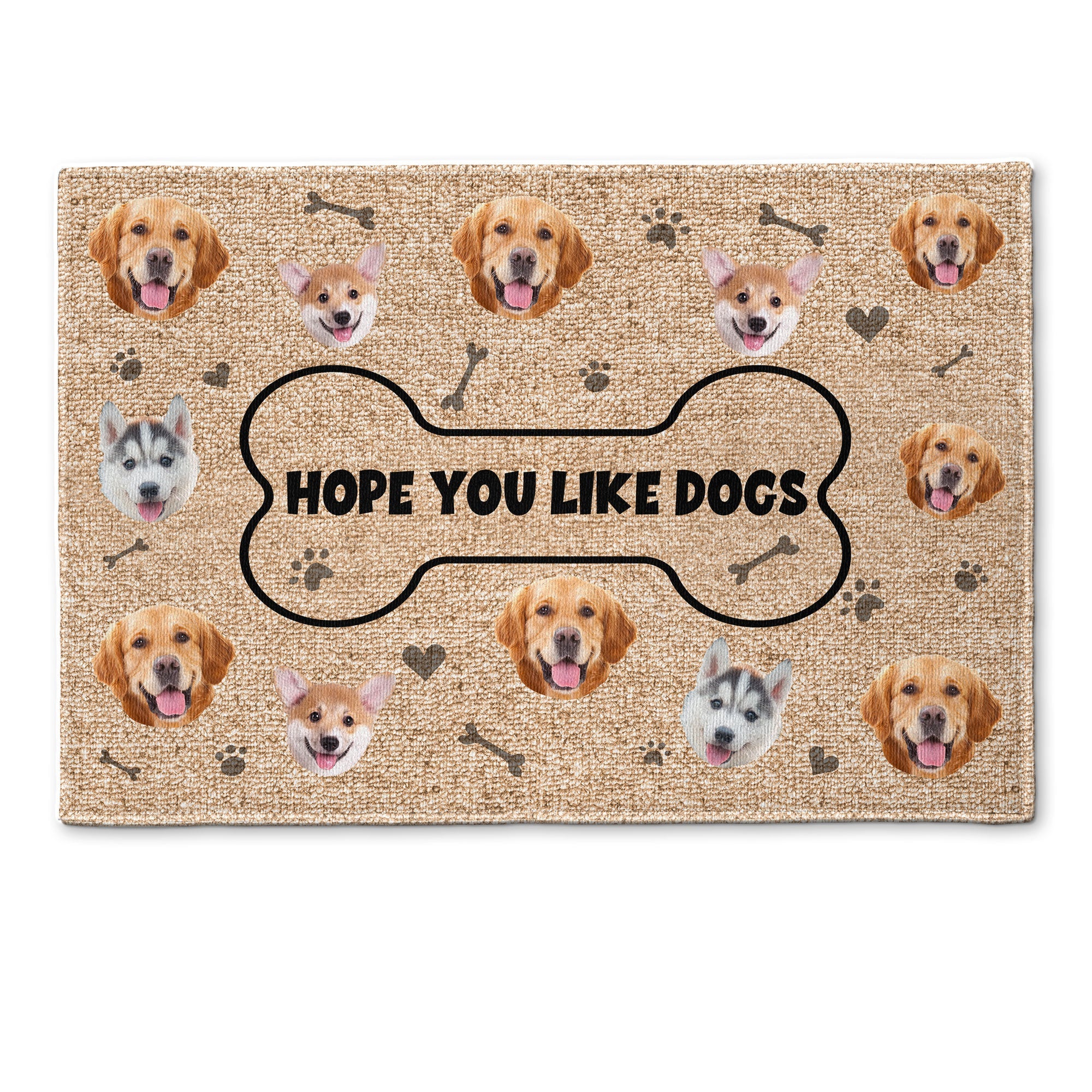 Hope You Like Furbabies - Personalized Photo Doormat