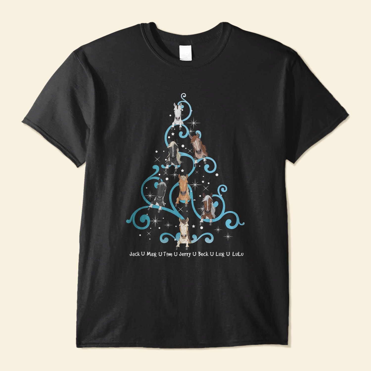 Horse Christmas - Personalized Shirt - Christmas Hoodie For Horse Lovers