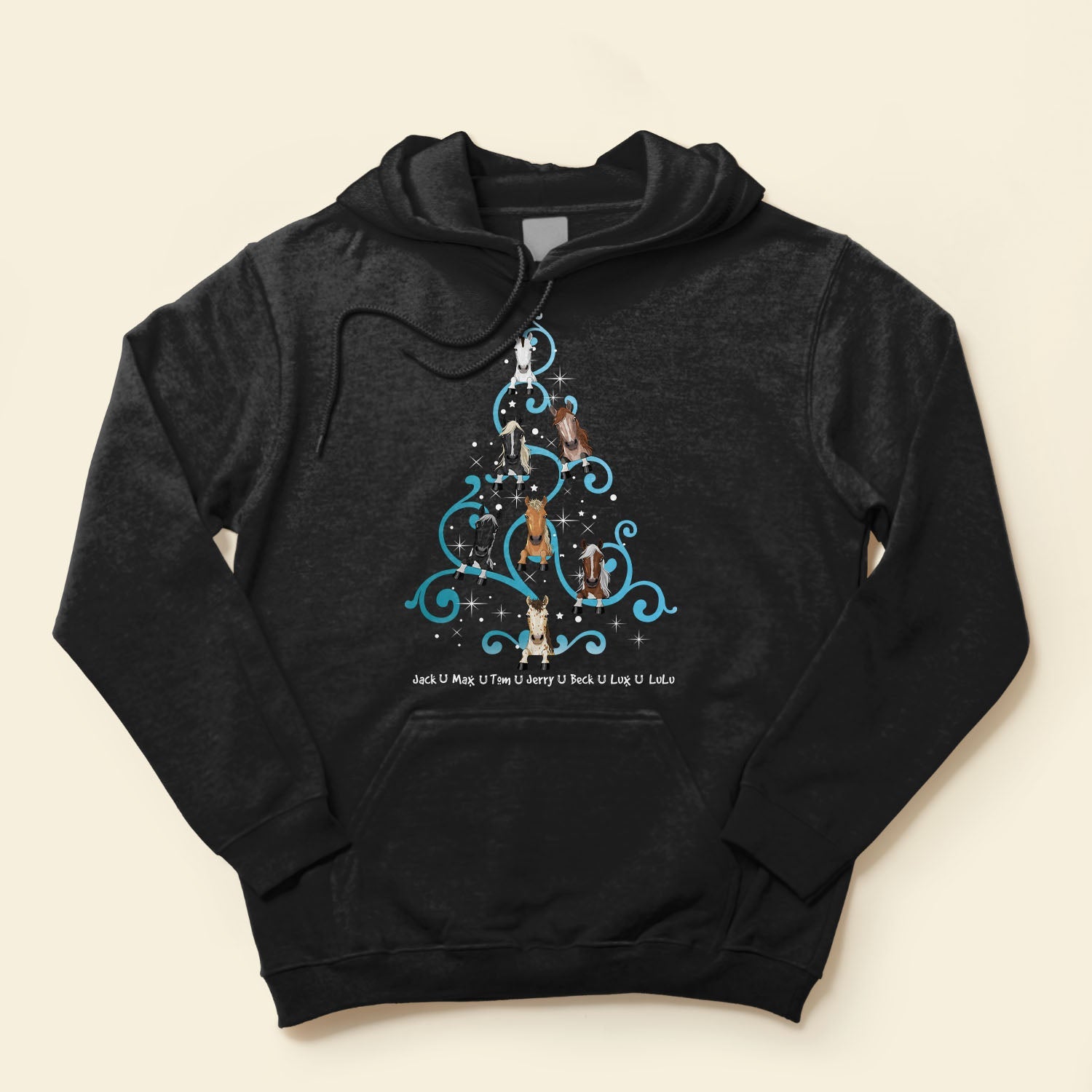 Horse Christmas - Personalized Shirt - Christmas Hoodie For Horse Lovers