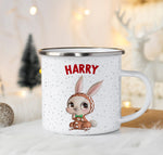 Hot Chocolate Mug - Personalized Enamel Mug Christmas Gift For Kids