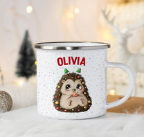 Hot Chocolate Mug - Personalized Enamel Mug Christmas Gift For Kids