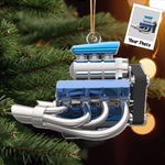 Hot Rod Rad Rod Engine Gift - Personalized Acrylic Photo Ornament