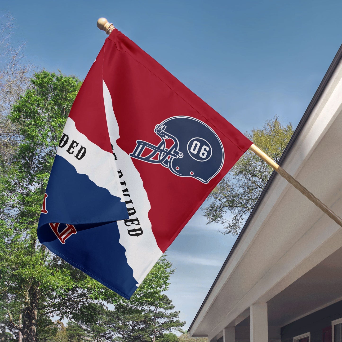 House Divided Custom Football Team - Personalized Photo Flag