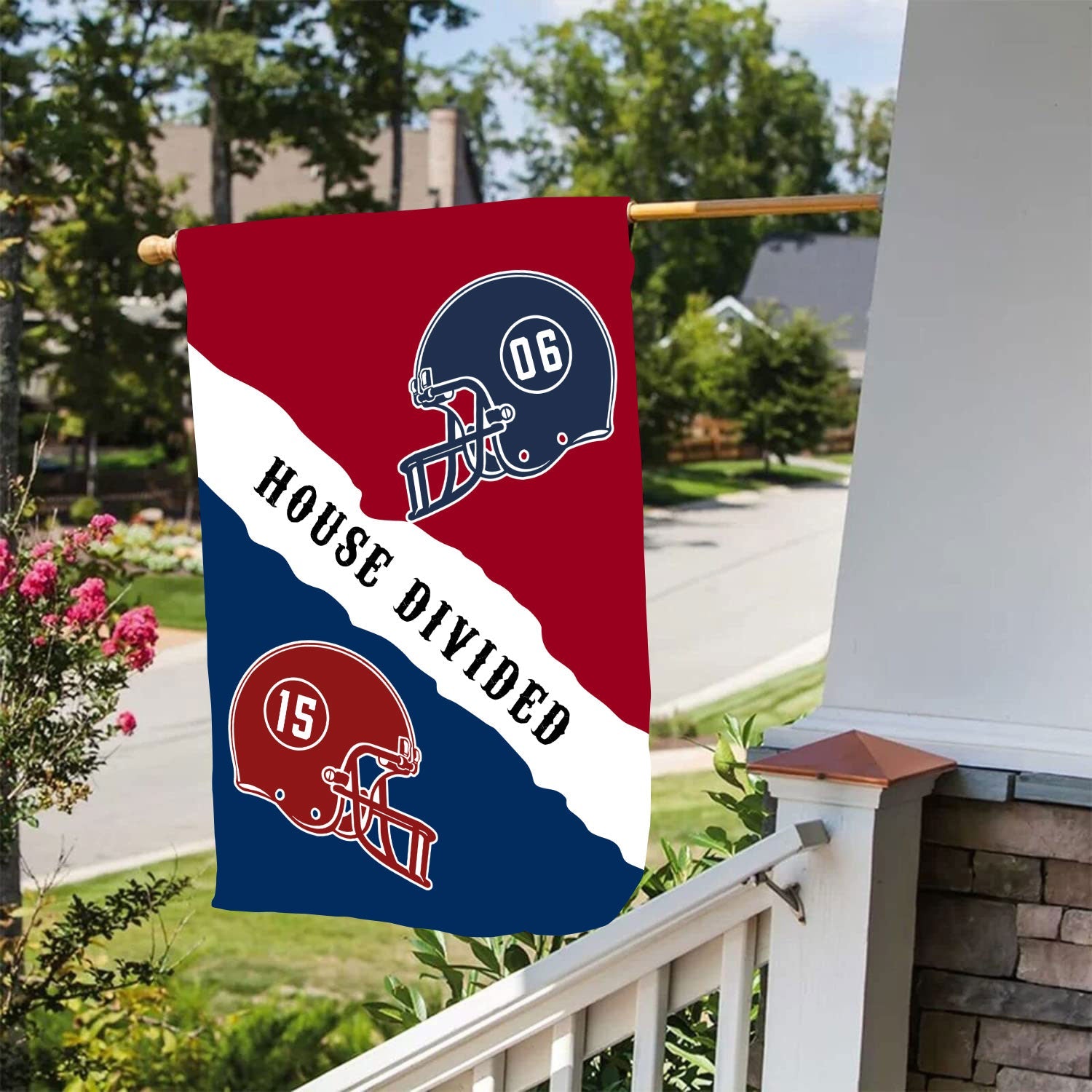 House Divided Custom Football Team - Personalized Photo Flag