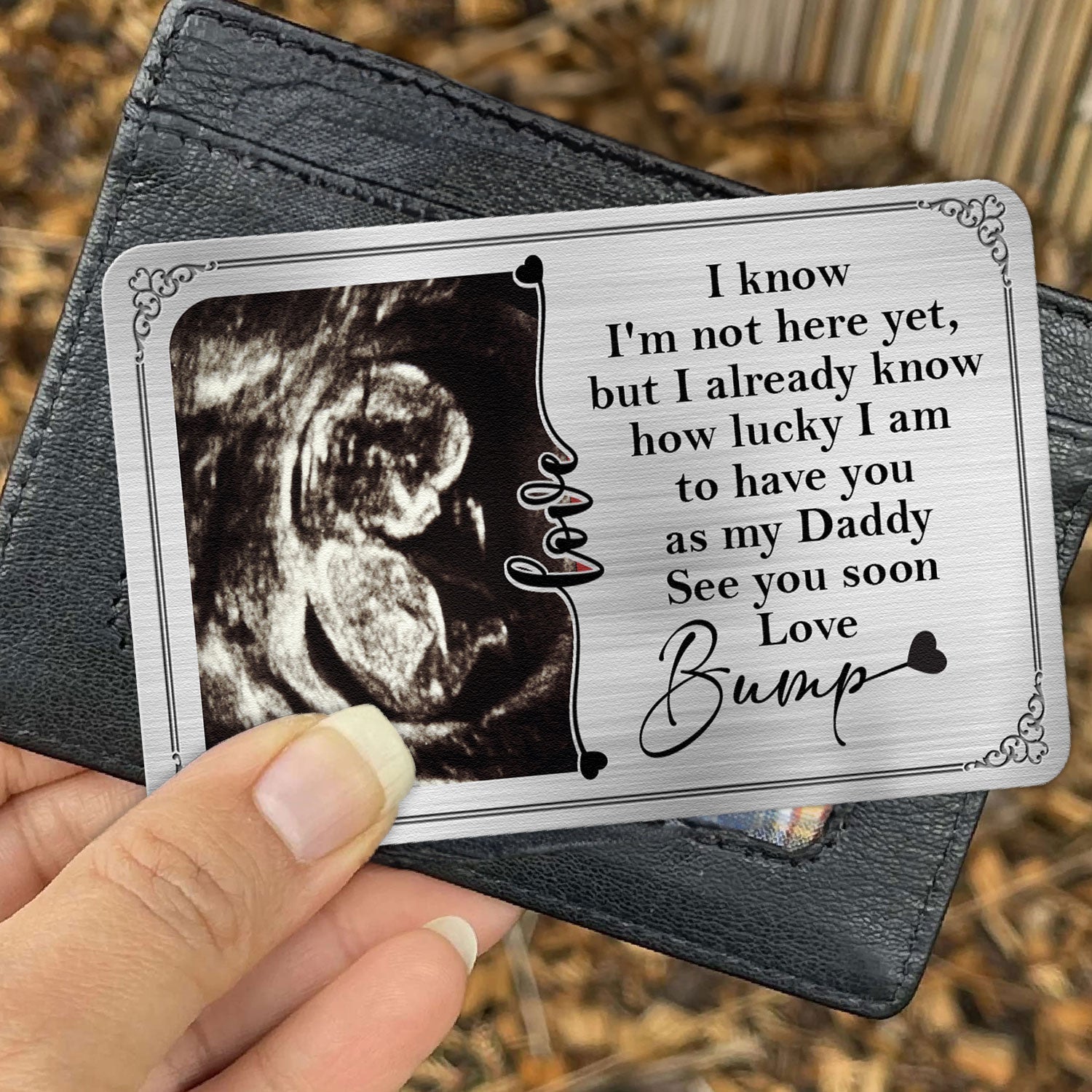 How Lucky I Am To Have You As My Daddy - Personalized Aluminum Photo Wallet Card