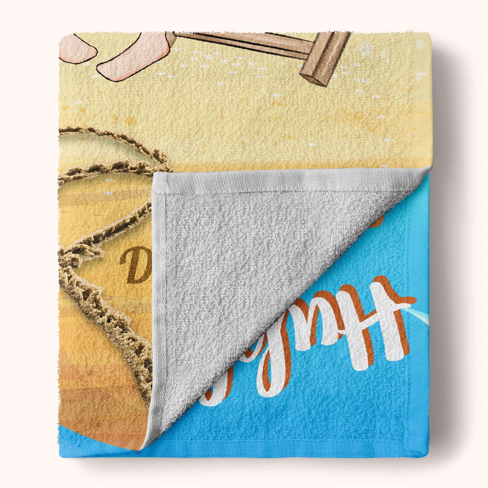 Hubby & Wifey - Personalized Beach Towel