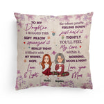 Hug From Mom, Grandma - Personalized Pillow (Insert Included)