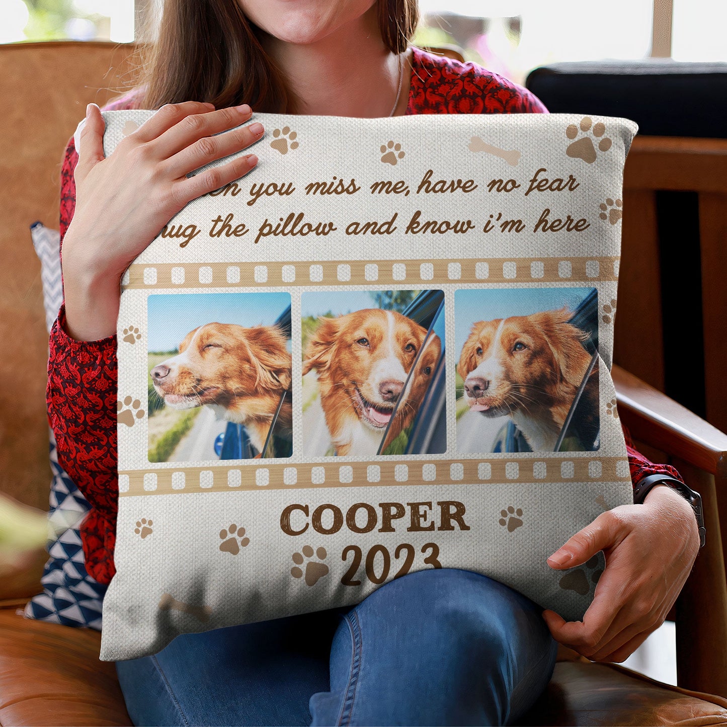 Hug This Pillow And Know I Am Here - Personalized Pillow (Insert Included)