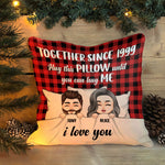 Hug This Pillow Until You Can Hug Me - Personalized Pillow (Insert Included) - Birthday Christmas Gift Anniversary Gift For Husband, Wife