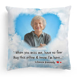 Hug This Pillow & Know I'm Here - Personalized Photo Pillow (Insert Included)