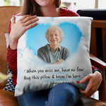 Hug This Pillow & Know I'm Here - Personalized Photo Pillow (Insert Included)