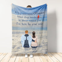 Hugs From Heaven, I'm Always By Your Side - Personalized Blanket