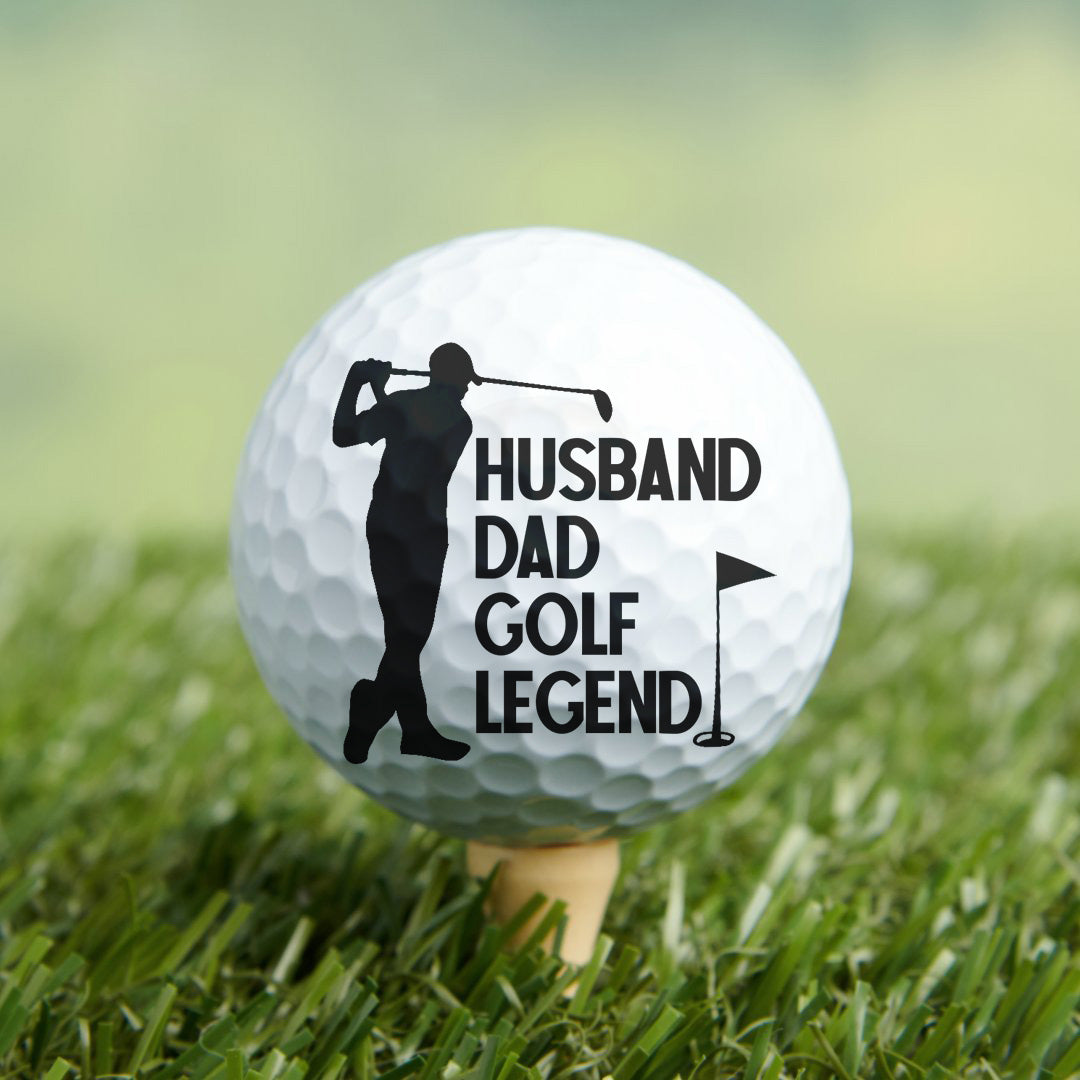 Father's Day Gifts, Husband Dad Papa Golf Legend For Golfers - Personalized Golf Ball