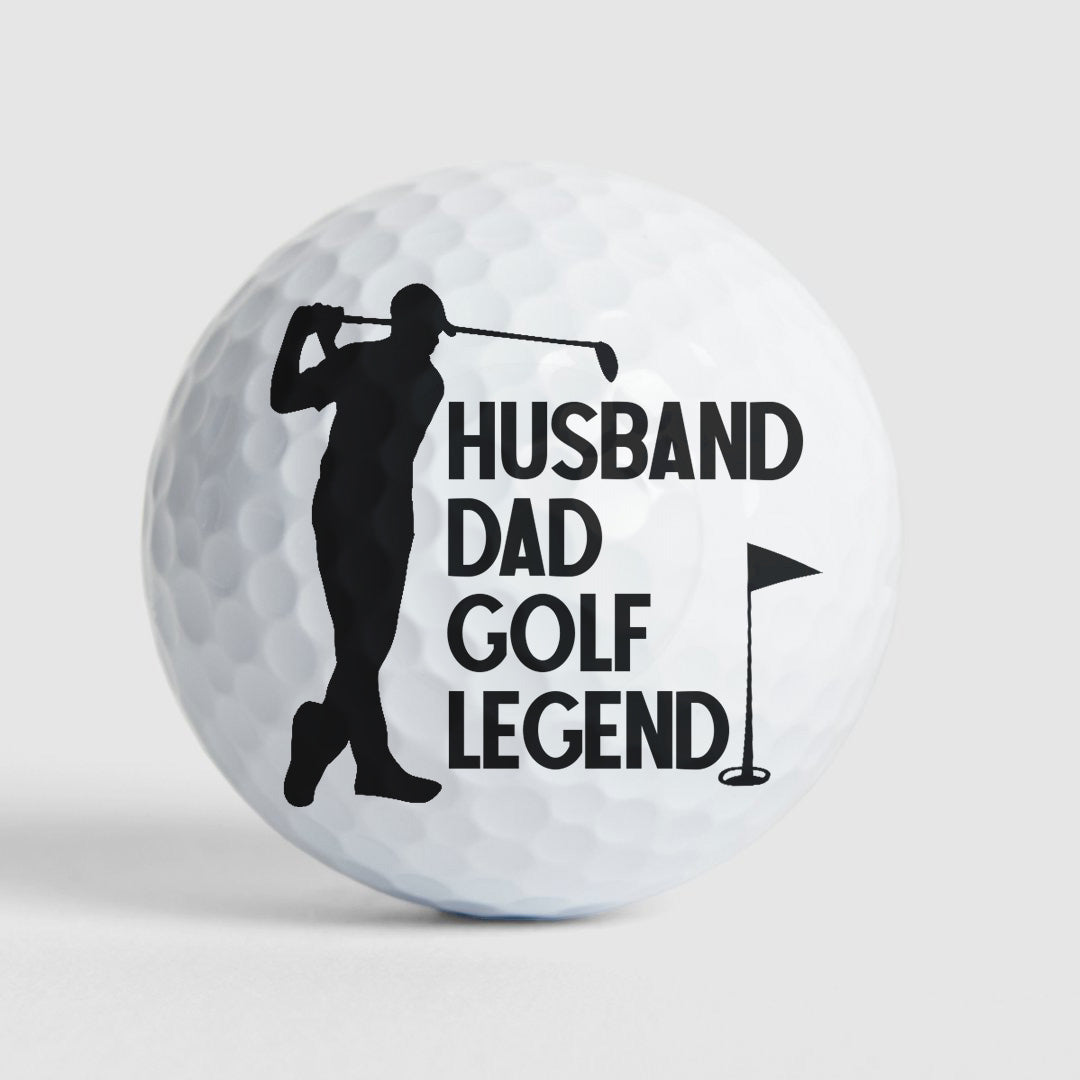 Father's Day Gifts, Husband Dad Papa Golf Legend For Golfers - Personalized Golf Ball