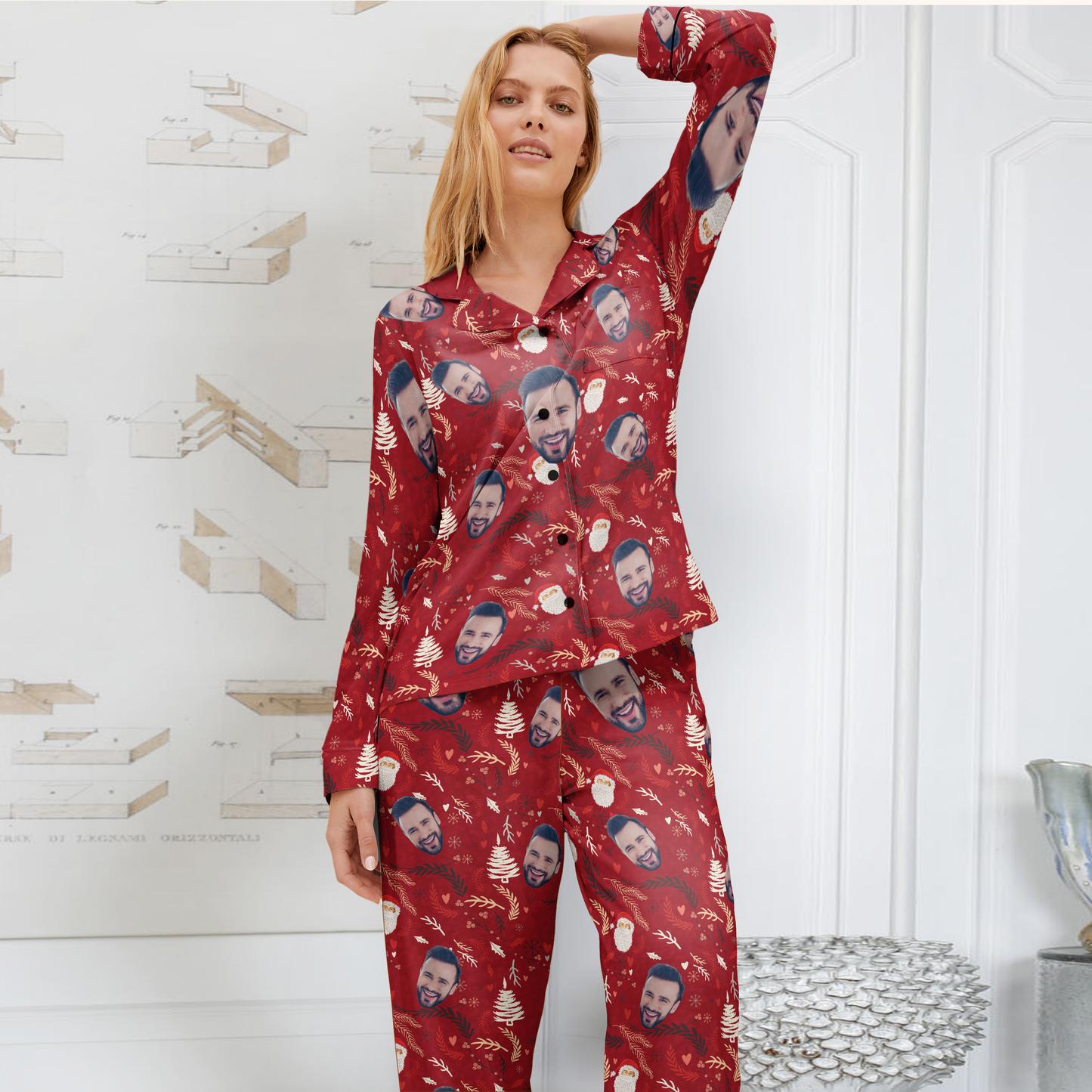 Husband Face - Personalized Photo Pajamas Set
