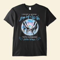 My Husband In Heaven - Personalized Shirt - Gift For Widow - Hands Holding