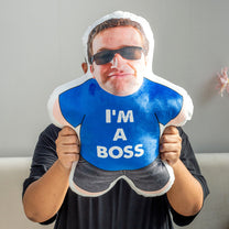 I Am A Boss - Personalized Photo Custom Shaped Pillow