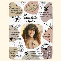 I Am A Child Of God Christian Gift - Personalized Photo Blanket