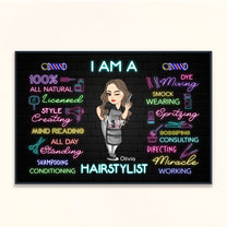 I Am A Hairstylist - Personalized Poster/Wrapped Canvas - Birthday, Funny, Decoration Gift For Hairstylist, Hairdresser, Salon Owner