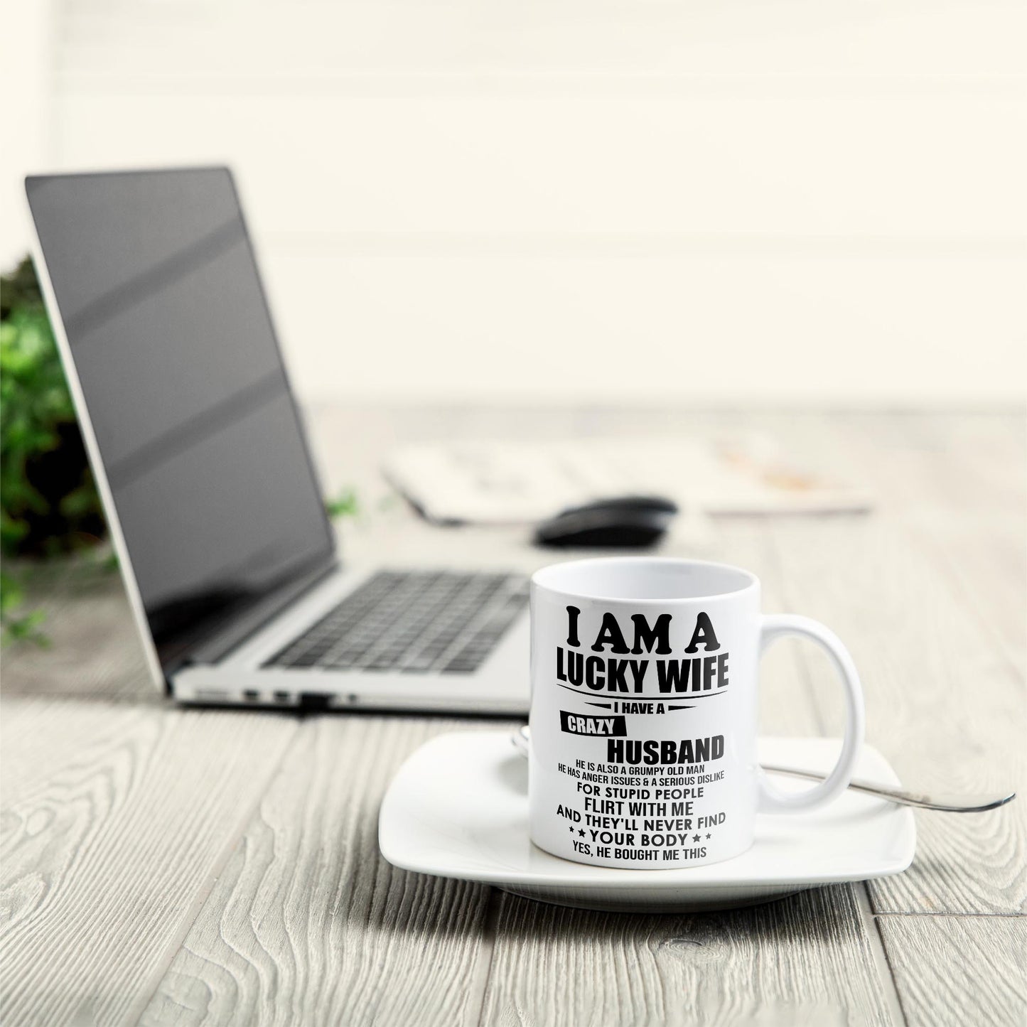 I Am A Lucky Wife - Personalized Mug - Valentine's Day, ChristmasGift For Wife