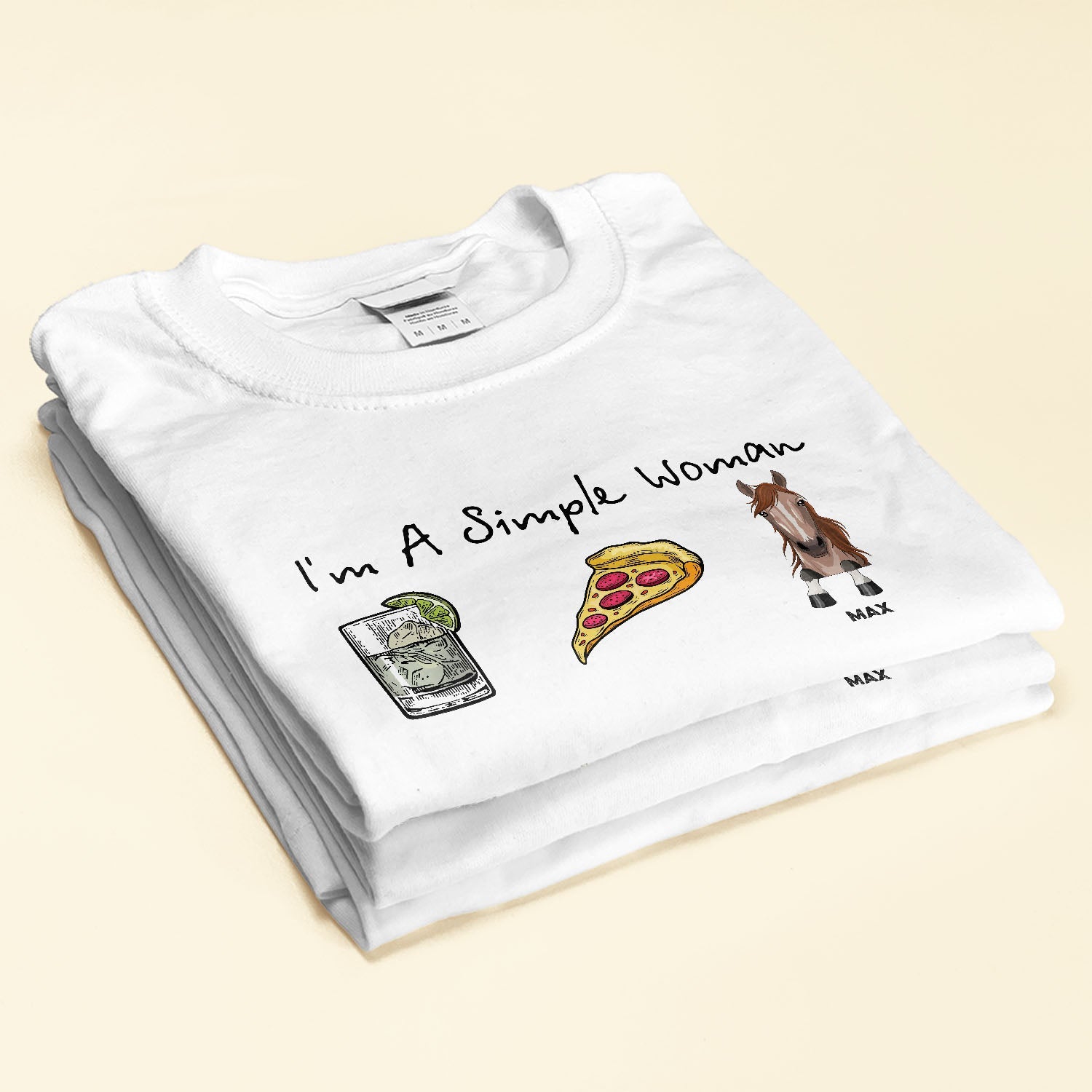 I Am A Simple Woman - Personalized Shirt - Birthday Gift For Horse Mom, Horse Girl, Horse Lover