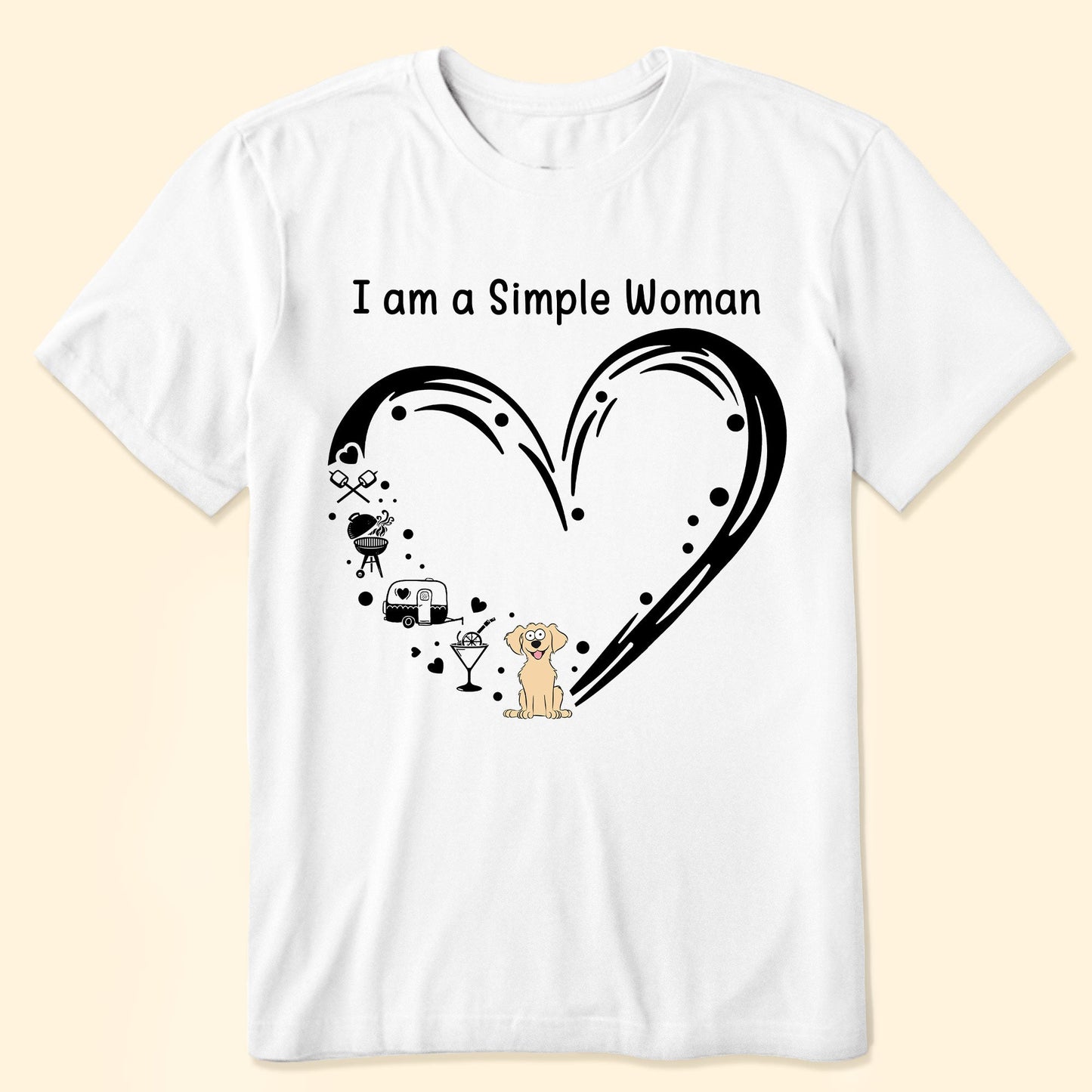 I Am A Simple Woman Camping Dog - Personalized Shirt