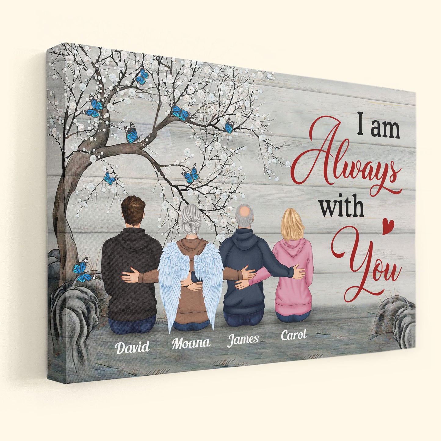 I Am Always With You  - Personalized Poster/Wrapped Canvas - Memorial Gift For Family Members