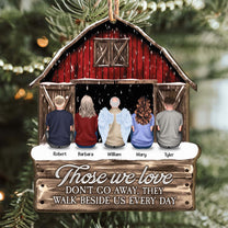 I Am Always With You Memorial Red Barn - Personalized Wooden Ornament