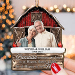 I Am Always With You Memorial Red Barn - Personalized Wooden Ornament - Vintage Ornament