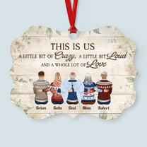 I Am Always With You - Personalized Aluminum/Wooden Ornament - Family Hugging