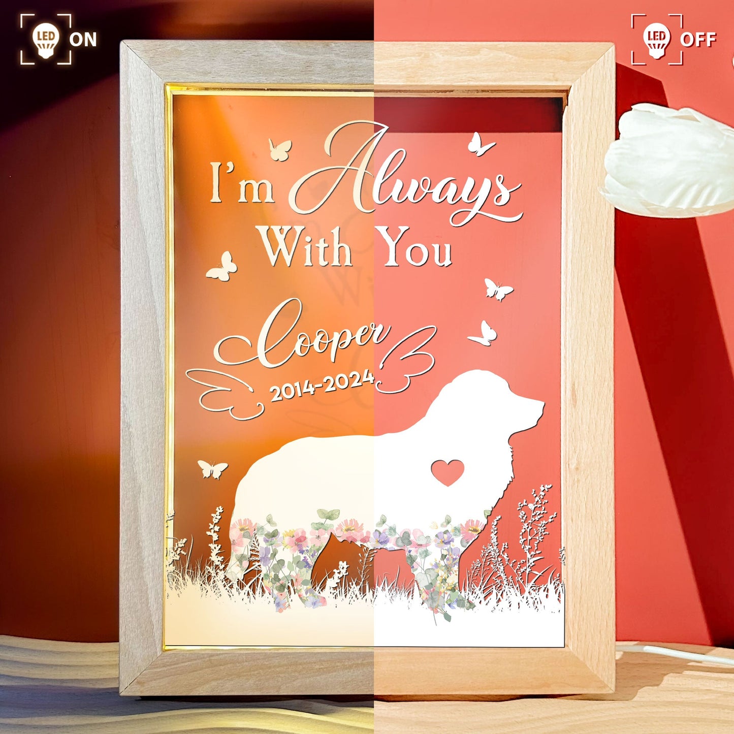 I Am Always With You - Personalized Frame Lamp