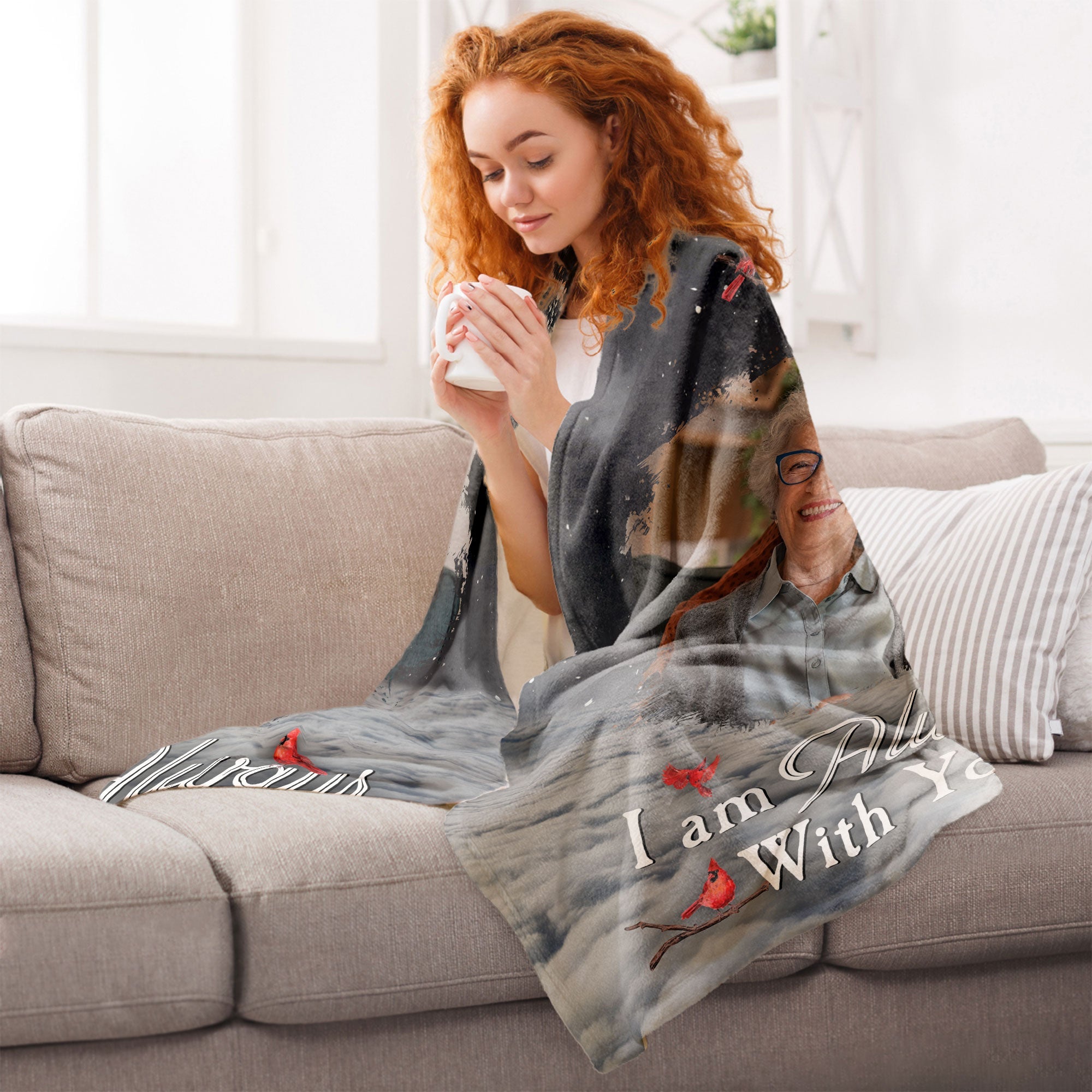 I Am Always With You - Personalized Memory Photo Blanket