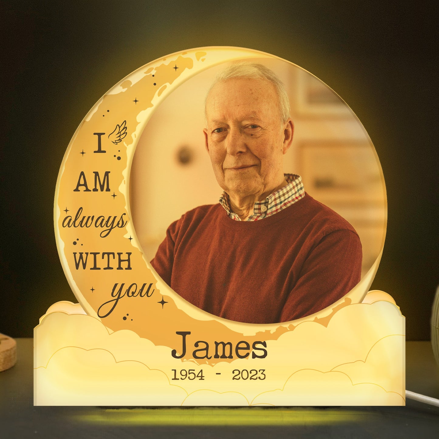 I Am Always With You - Personalized Custom Shape Photo Light Box